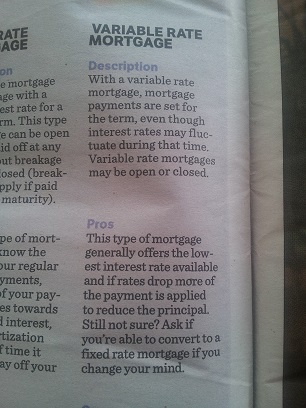 variable mortgage